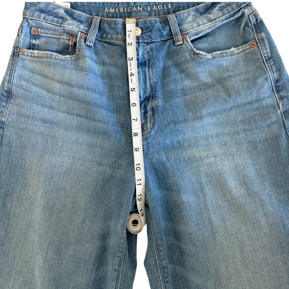 AE Super High-Rise Baggy Wide Leg Jeans – Blue, Size 8 - NWOT - Picture 3 of 8